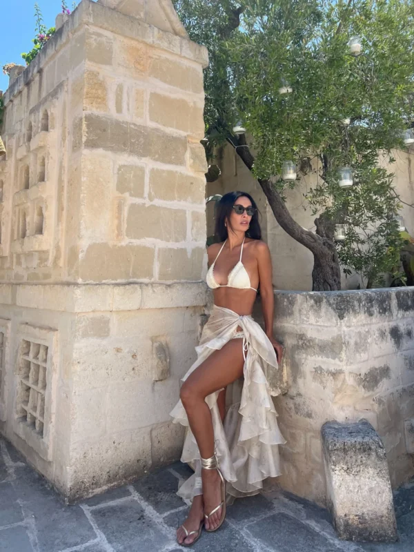 3 Pcs Lace Skirt Swimset