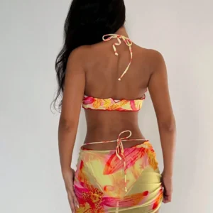 Floral 3-Piece Swimsuit Set